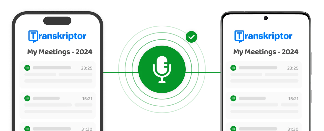 Un gráfico que ilustra las funciones de grabación de audio y vídeo de alta calidad de Meetingtor.