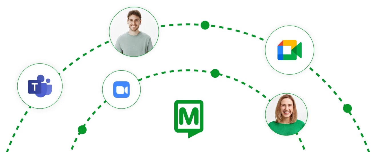 Uma imagem listando diferentes plataformas e ferramentas que se integram com Meetingtor.